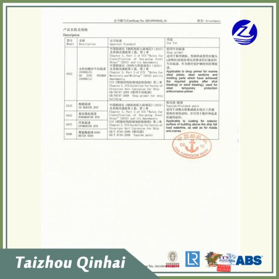 Recubrimiento marino;Aceite inhibidor de óxido principalmente utilizado para superficies de acero